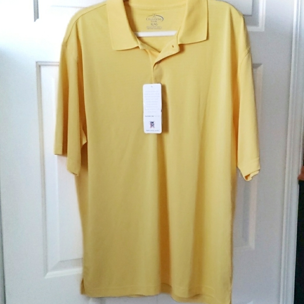 Champions Tour - Yellow Polo (XL) NWT